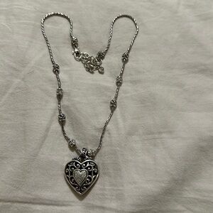 Brighton silver heart necklace.